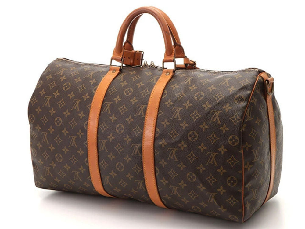 Louis Vuitton Monogram Bag Boston Keepall Bandouliere Brown